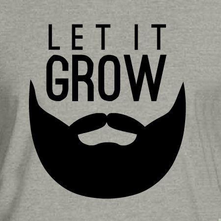 Let It Grow Beard Christmas Holiday T-Shirt Design