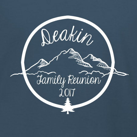 mountain themed family reunion t-shirt design